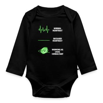 Legal Consultant Lawyer Legal Adviser - Organic Longsleeve Baby Bodysuit - black - Front