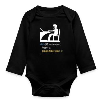 Softwareentwickler Programmierer Geschenk - Baby Bio-Langarm-Body - Schwarz - Vorne