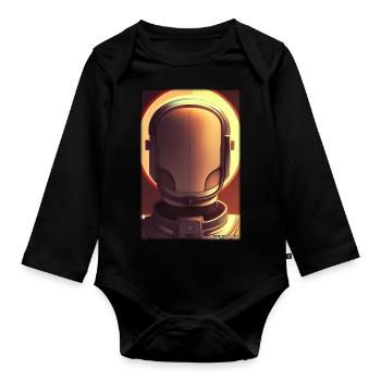 Roboter Zukunft Technik Wissenschaft Android - Baby Bio-Langarm-Body - Schwarz - Vorne