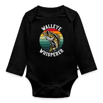 Zanderflüsterer - Baby Bio-Langarm-Body - Schwarz - Vorne