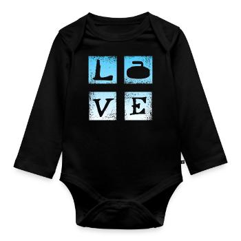 Dear Curling - Organic Longsleeve Baby Bodysuit - black - Front