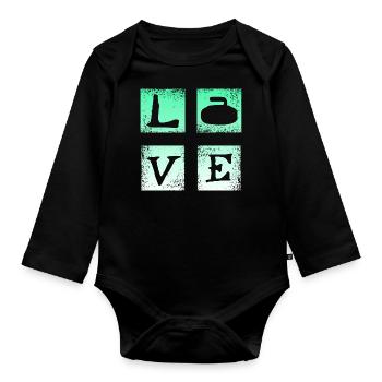 Dear Curling - Organic Longsleeve Baby Bodysuit - black - Front