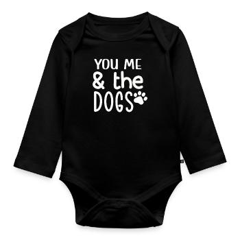 Toi I les chiens - Body Bébé bio manches longues - noir - Devant