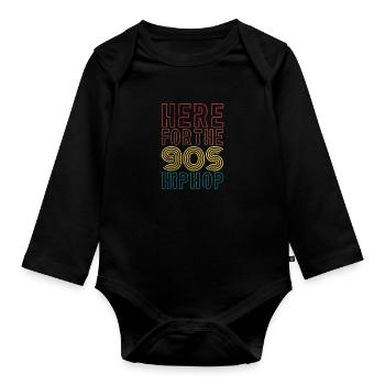 Hip Hop des années 90 - Body Bébé bio manches longues - noir - Devant