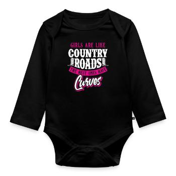 Filles Femmes Musique Country Bottes occidentales - Body Bébé bio manches longues - noir - Devant