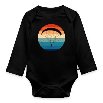 Paragliding Paragliding Women Paragliding - Organic Longsleeve Baby Bodysuit - black - Front