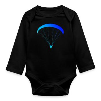 Paragliding Paragliding Men Women - Organic Longsleeve Baby Bodysuit - black - Front
