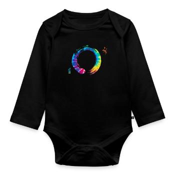 Bonsai Zen Enso Circle Yoga - Organic Longsleeve Baby Bodysuit - black - Front