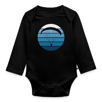 Paragliding Paragliding Paragliding Paragliders - Organic Longsleeve Baby Bodysuit - black - Front