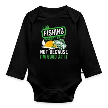 Angler Hobby Angler Fischer - Body Bébé bio manches longues - noir - Devant