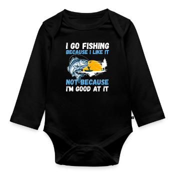 Angler Hobby Angler Fischer - Body Bébé bio manches longues - noir - Devant