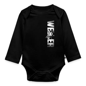 Welder Welding Vintage Welder - Baby Bio-Langarm-Body - Schwarz - Vorne