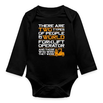 Certified Forklift Truck Operator - Baby Bio-Langarm-Body - Schwarz - Vorne