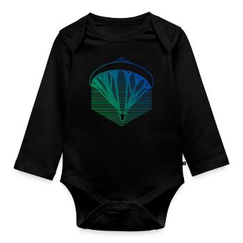Paragliding Women Men Paragliding Paragliding - Organic Longsleeve Baby Bodysuit - black - Front