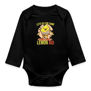 Allons-y pour un peu de Lemon Aid Lemon First Responder Doctor - Body Bébé bio manches longues - noir - Devant
