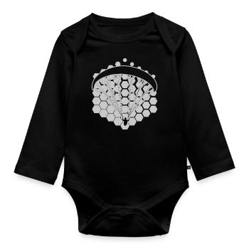 Paragleiten Paragliding Paraglider Paragleiter - Organic Longsleeve Baby Bodysuit - black - Front