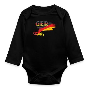 Allemagne Vélo - Body Bébé bio manches longues - noir - Devant