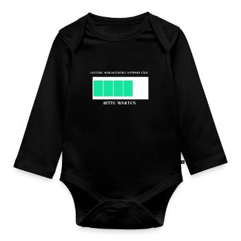 Clevere schlagfertige Antwort witzig Geschenkidee - Baby Bio-Langarm-Body - Schwarz - Vorne