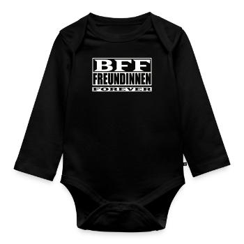 Geschenkidee Freundin schwester - Baby Bio-Langarm-Body - Schwarz - Vorne