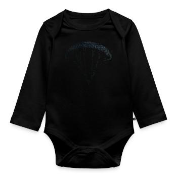 Paragliding Men's Paragliding - Organic Longsleeve Baby Bodysuit - black - Front