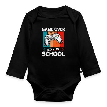 Game Over School - Organic Longsleeve Baby Bodysuit - black - Front