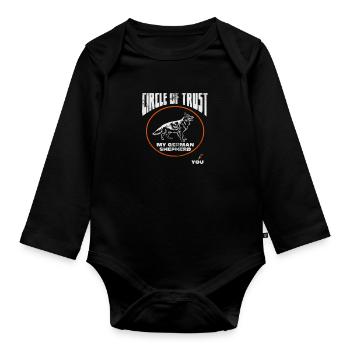 Chien de berger allemand Chiens de compagnie Cadeau - Body Bébé bio manches longues - noir - Devant