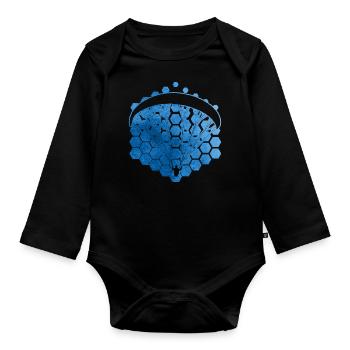 Paragliding Men's Paragliding Women - Organic Longsleeve Baby Bodysuit - black - Front