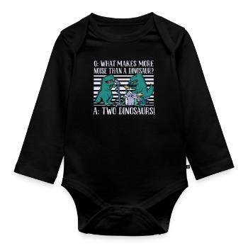 Dinosaure Dinosaure adulte - Body Bébé bio manches longues - noir - Devant