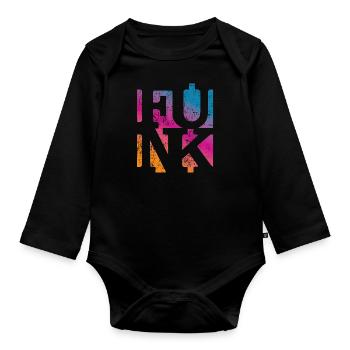 Musique funky - Body Bébé bio manches longues - noir - Devant