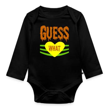 Mère Enceinte Bébé Nourrisson T-shirt Maman - Body Bébé bio manches longues - noir - Devant
