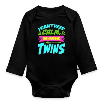 Mère Enceinte Bébé Nourrisson T-shirt Maman - Body Bébé bio manches longues - noir - Devant