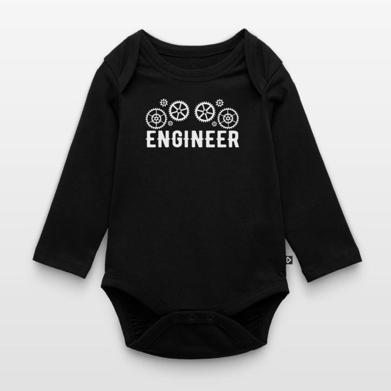 Engineer Brain Mechanical Engineering Electrical Engineering Math Organic Longsleeve Baby Bodysuit