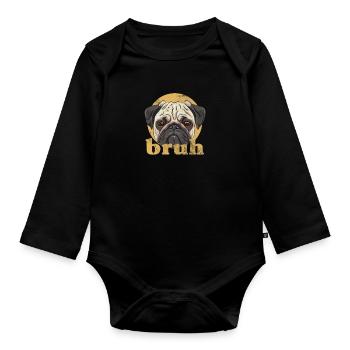 Carlin - Body Bébé bio manches longues - noir - Devant