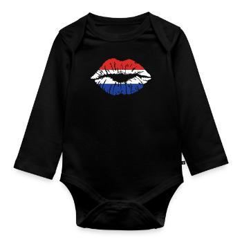 Paraguay Heart Flag Flag Latin America Travel - Organic Longsleeve Baby Bodysuit - black - Front