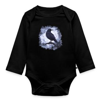 Corbeau Corbeau Goth - Body Bébé bio manches longues - noir - Devant
