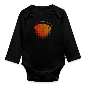 Paragliding Paragliding Men's Paragliding - Organic Longsleeve Baby Bodysuit - black - Front