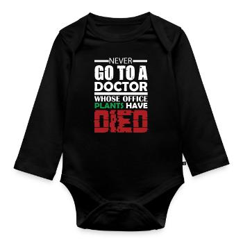 Medical Internist Medicine Doctor Gift - Organic Longsleeve Baby Bodysuit - black - Front