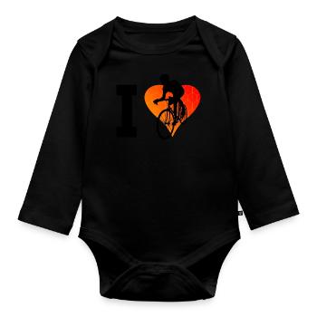 Vélo de route Hommes Vélo de route Vélo de route Vélo de route - Body Bébé bio manches longues - noir - Devant