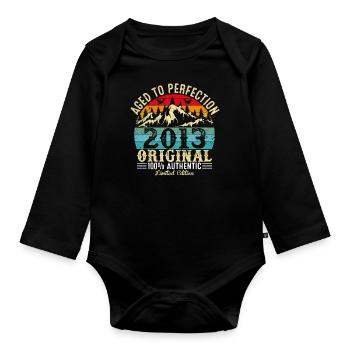 Aged to perfection 2013 Original - Organic Longsleeve Baby Bodysuit - black - Front