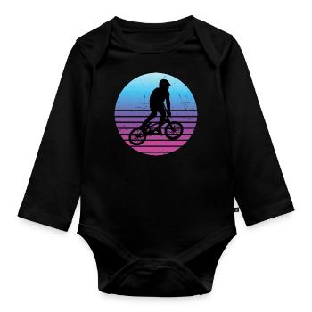BMX Vélo Hommes BMX Garçons BMX Cyclisme - Body Bébé bio manches longues - noir - Devant