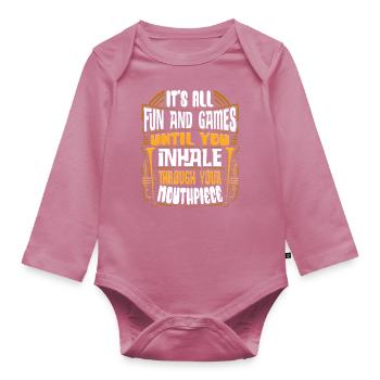 Trompettiste Trompette Instrument Cuivres Musique - Body Bébé bio manches longues - mauve - Devant