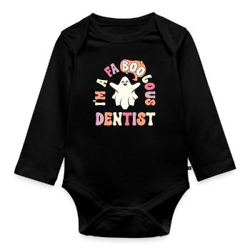 Faboolous Lawyer Retro Halloween Attorney - Body Bébé bio manches longues - noir - Devant