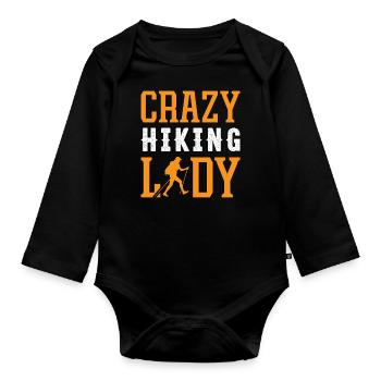 Randonnée Mrs. Mountaineering - Body Bébé bio manches longues - noir - Devant