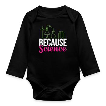 Chimie Chimiste Scientifique Bachelor Master - Body Bébé bio manches longues - noir - Devant