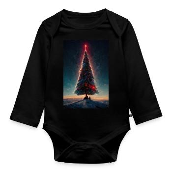 Noël 9 - Body Bébé bio manches longues - noir - Devant