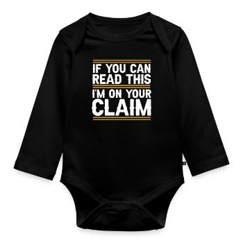 Prospectors Digging Treasure - Organic Longsleeve Baby Bodysuit - black - Front