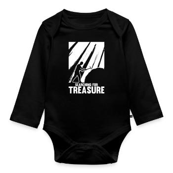 Prospectors Digging Treasure - Organic Longsleeve Baby Bodysuit - black - Front