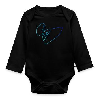 Jetski Riding Hommes Jetski Jetski Sports nautiques - Body Bébé bio manches longues - noir - Devant