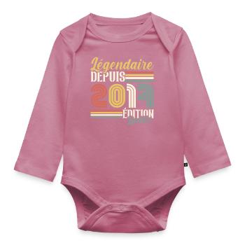 Légendaire Depuis 2017 - Body Bébé bio manches longues - mauve - Devant