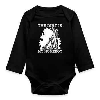 Prospectors Digging Treasure - Organic Longsleeve Baby Bodysuit - black - Front